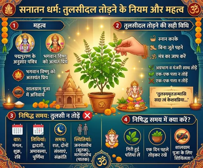 how to pluck tulsi leaves for puja correct vidhi mantra and prohibited dates