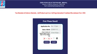 MPESB Van Rakshak Jail Prahari Result 2026: यहां देखें पूरी डिटेल।