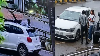 रायपुर में रूठी गर्लफ्रेंड को रोकने बोनट पर चढ़ा बॉयफ्रेंड (फोटो- सोशल मीडिया)
