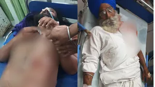 अस्पताल में उपचाराधीन घायल।