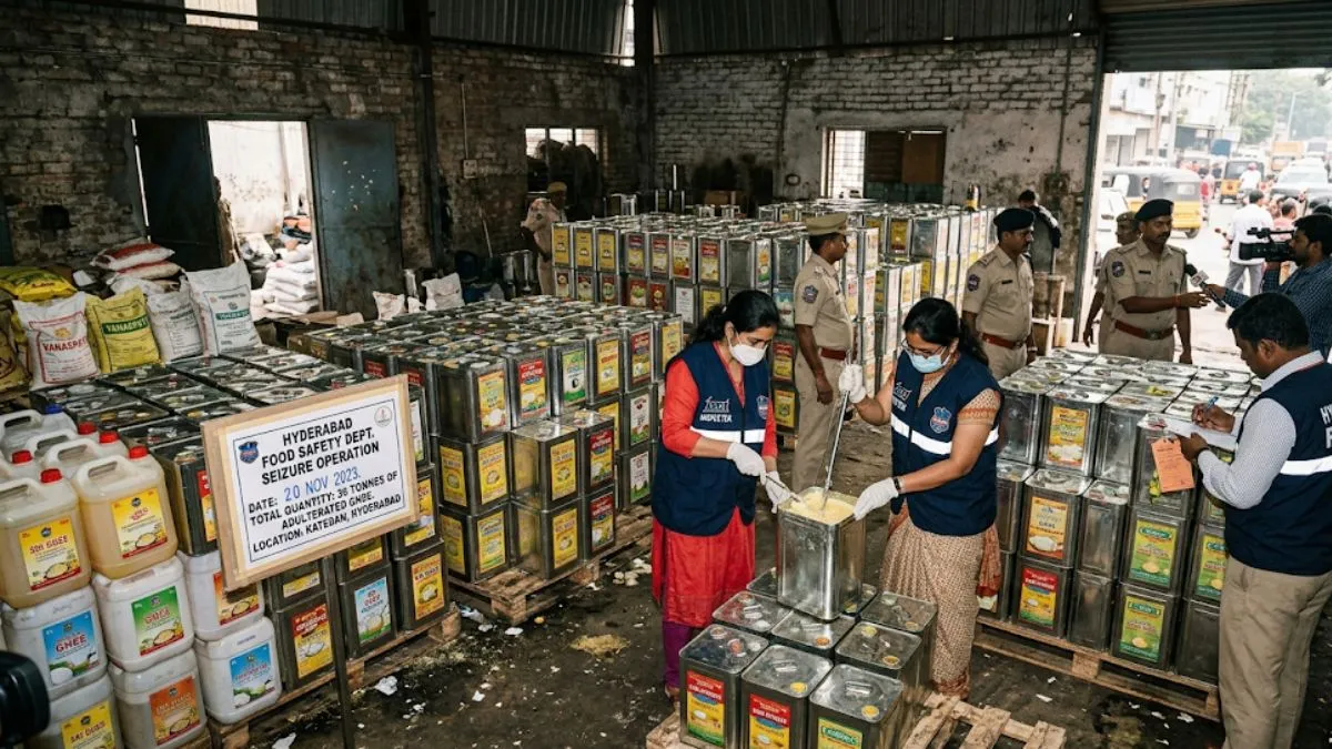 हैदराबाद में 36 टन मिलावटी घी जब्त, खाद्य सुरक्षा विभाग ने चलाया विशेष अभियान
