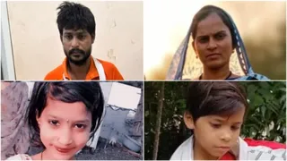 आरोपित सुनील चौहान, उसकी पत्नी अनिता, बेटी माही और बेटा अजय।