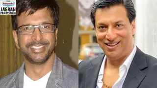 अभिनेता जावेद जाफरी व मधु भंडारकर।