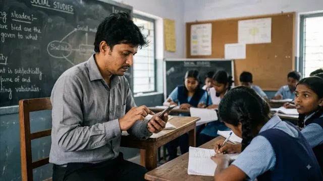 शामली के स्कूल में शिक्षण कार्य के दौरान मोबाइल का प्रयोग कर रहे थे टीचर, वेतन वृद्धि रुकी
