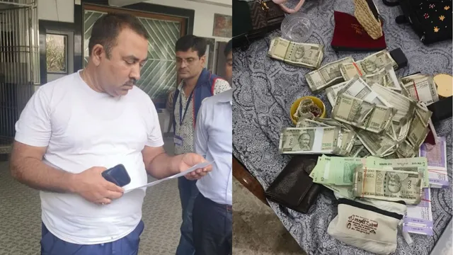 शिक्षा के विभाग के अधिकारी के घर छापामारी। फोटो जागरण