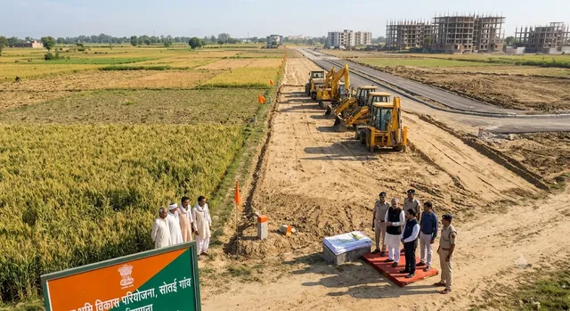 फरीदाबाद के सोतई गांव में ग्रीनफील्ड एक्सप्रेसवे निर्माण की बाधा हटी, एसडीएम ने लिया भूमि का कब्जा
