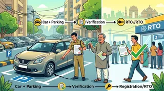दिल्ली में नई कार लेने से पहले दिखाना होगा पार्किंग स्पेस। फोटो: एएआई जनरेटेड