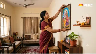 घर में राधा कृष्ण की तस्वीर कहां लगाएं ? (Picture Credit- AI Generated)