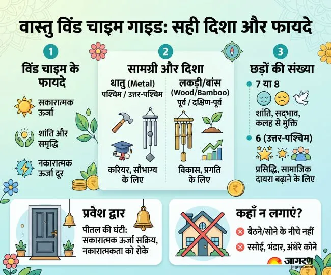 vastu tips for hanging wind chimes at home right direction and benefits