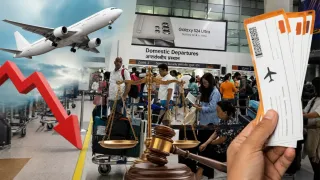 सुप्रीम कोर्ट के फैसले से हवाई यात्रियों को मिल सकती है बड़ी राहत। फोटो: एआई जनरेटेड