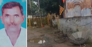 घटनास्थल पर पड़ी अवधेश की साइकिल व छाता। जागरण