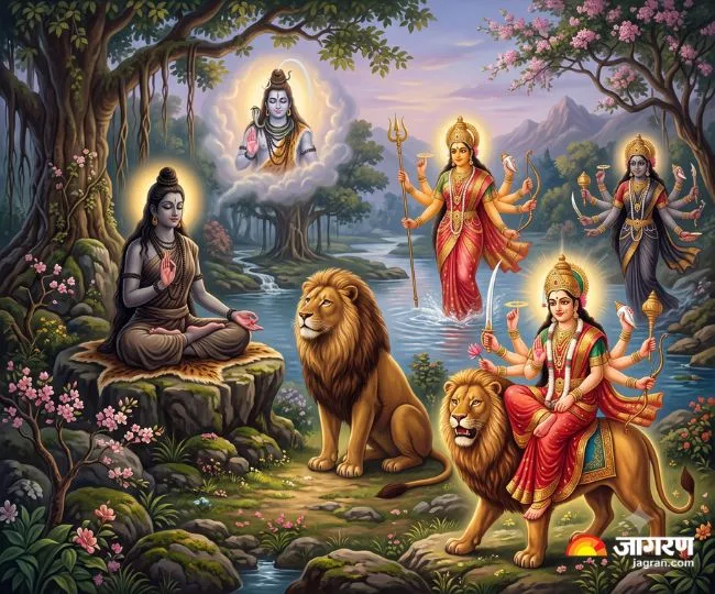 how hungry lion became maa durga vahan mythological story of goddess parvati and lord shiva