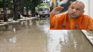 प्रयागराज जलभराव पर सीएम योगी का सख्त रुख, नगर आयुक्त से पूछे तीखे सवाल।