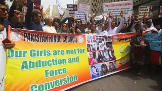 पाकिस्तान में अल्पसंख्यकों का विरोध प्रदर्शन। (फाइल फोटो।)
