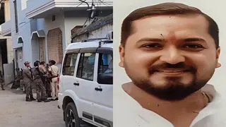 लोजपा विधायक के घर पुलिक की रेड। फोटो जागरण