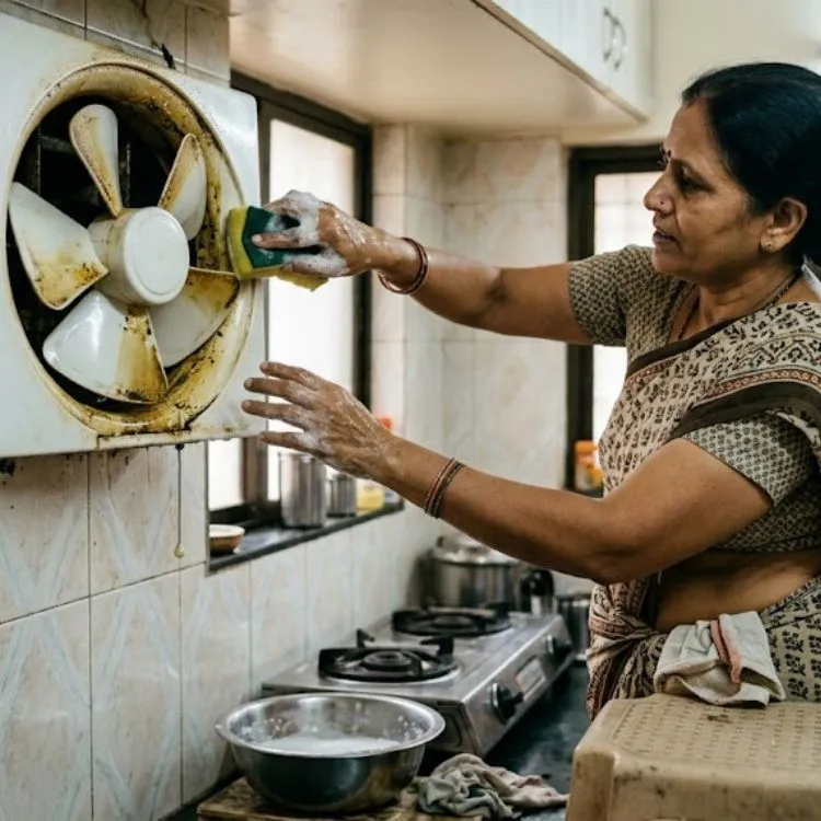 How to clean kitchen exhaust fan