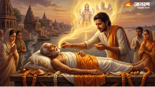 गरुड़ पुराण का रहस्य: मृतक के मुख में सोना रखना जरूरी क्यों है? (Picture Credit: AI Generated)