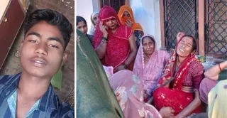 गांव निकवा में विशाल की मौत पर विलाप करती महिलाएं। जागरण