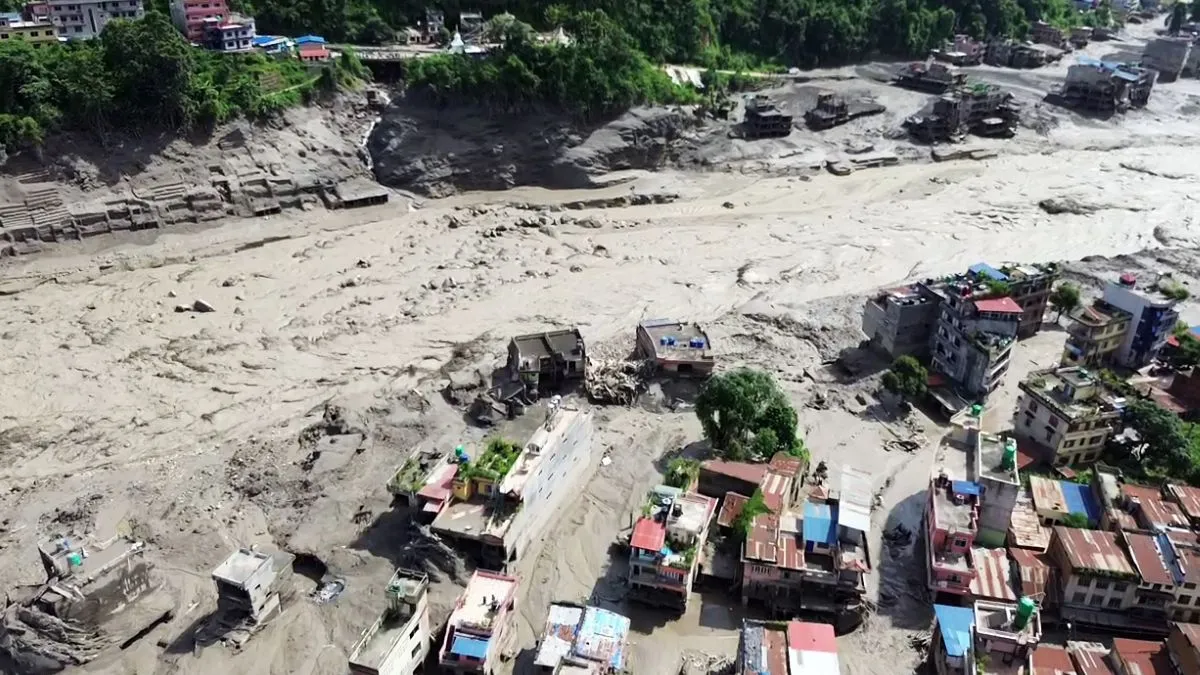 flash flood nepal photos