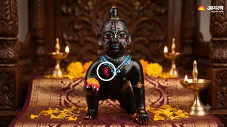 लड्डू गोपाल के सीने पर पैरों के निशान का रहस्य (Picture Credits- AI Images)