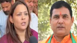 राज्य महिला आयोग की सदस्य मीनाक्षी भराला और भाजपा विधायक नंद किशोर गुर्जर। सौ. सोशल मीडिया