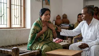 महिला की गला दबाकर हत्या की कोशिश (एआई जेनरेटेड तस्वीर)