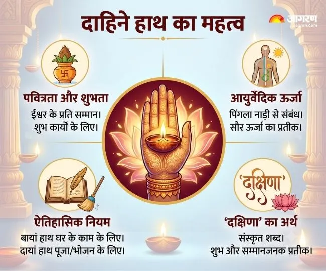 why is right hand considered auspicious for puja and eating in hinduism (1)