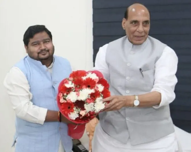 Dhirendra With Rajnath
