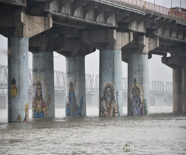 Ganga Flood at Prayagraj Shastri Bridge