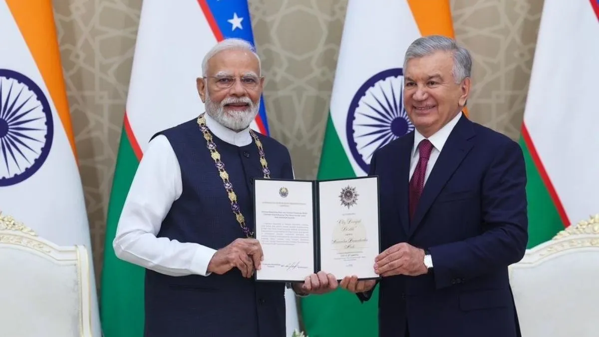 पीएम मोदी को मिला उज्बेकिस्तान का सर्वोच्च सम्मान, भाजपा ने बताया भारत के बढ़ते वैश्विक प्रभाव का प्रतीक