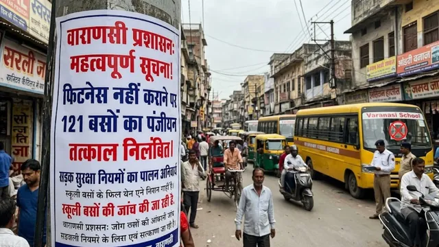 वाराणसी में फिटनेस नहीं कराने पर 121 बसों का पंजीयन निलंबित, स्कूल प्रबंधन को नोटिस