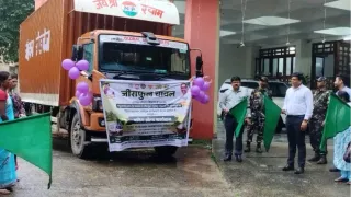 जीराफूल चावल गुड़गांव दिल्ली के लिए रवाना