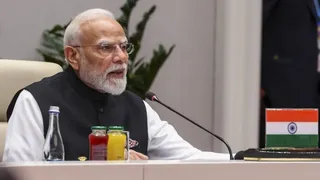 एससीओ समिट में प्रधानमंत्री नरेंद्र मोदी। (फोटो- पीटीआई।)