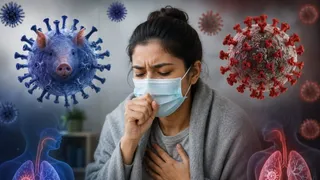 H1N1 और COVID-19 के लक्षण होते हैं एक समान (Image Source: AI Generated)