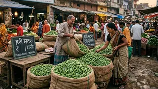 वाराणसी की पहड़िया मंडी में हरी मटर की दस्तक, जानिए क्या हैं इसके दाम।