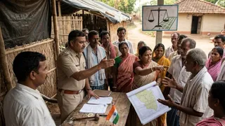 पत्नी के जमीन विवाद में खुद ही बन गए जज (एआई जेनरेटेड तस्वीर)