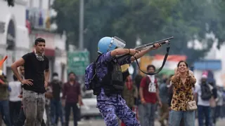 पैलेट गन का उपयोग मानवाधिकार का उल्लंघन नहीं। (सोशल मीडिया)