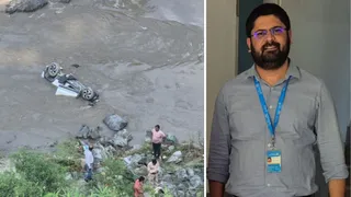 सुकेती खड्ड में गिरी कार और बैंक मैनेजर का फाइल फोटो