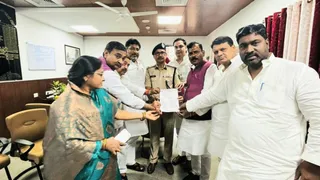 चिराग पासवान को धमकी के बाद डीजीपी से मिले लोजपा (आर) नेता। (जागरण)