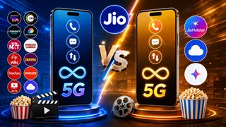 Reliance Jio के ₹445 और ₹450 वाले प्रीपेड प्लान्स। Photo- ChatGPT.
