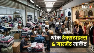 देश के मशहूर कपड़ों के थोक बाजार (AI Image)