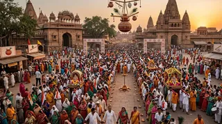 मथुरा-वृंदावन में उमड़ा आस्था का सैलाब (एआई जेनरेटेड तस्वीर)