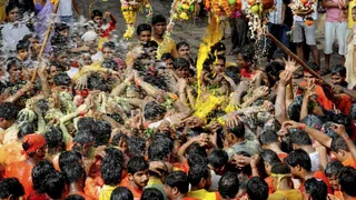 महाराष्ट्र में दही हांडी उत्सव के दौरान हादसा(प्रतीकात्मक फोटो: पीटीआई)