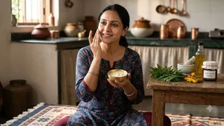 बेदाग त्वचा और झुर्रियों के लिए DIY क्रीम (Image Source: AI Generated)