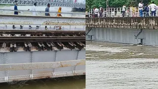 पानी बढ़ा तो रेलवे ने रोकी डाउन लाइन की ट्रेनें