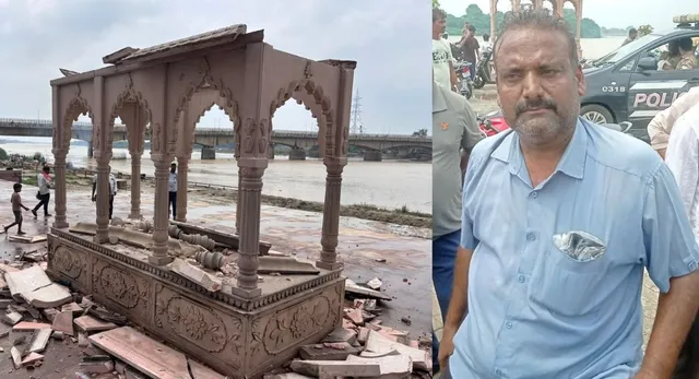 गोरखपुर गुंबद हादसे में कुत्ते ने बचाई युवक की जान, वज्रपात से ढहा गुंबद