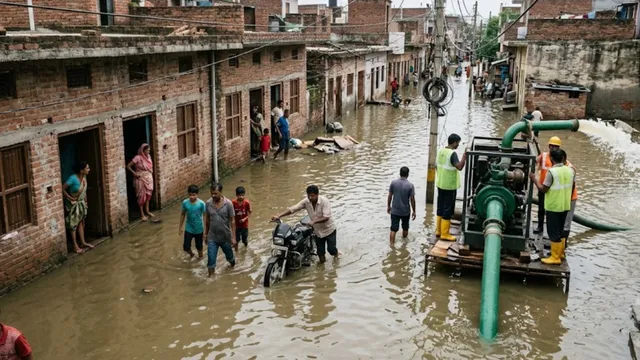 लखनऊ में जलभराव में फंसी चार हजार जिंदगियां, घरों से निकलना हुआ मुश्किल