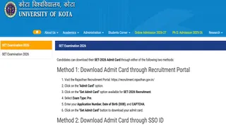 Rajasthan SET admit card यहां दिए लिंक से करें डाउनलोड।