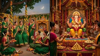 सुहागिन 14 सितंबर को करेंगी तीज व्रत, 15 से आरंभ होगा गणेश उत्सव (AI Generated Image)