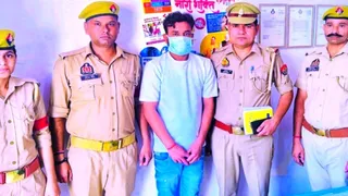 कासगंज में पकड़ा गया हिस्ट्रीशीटर।